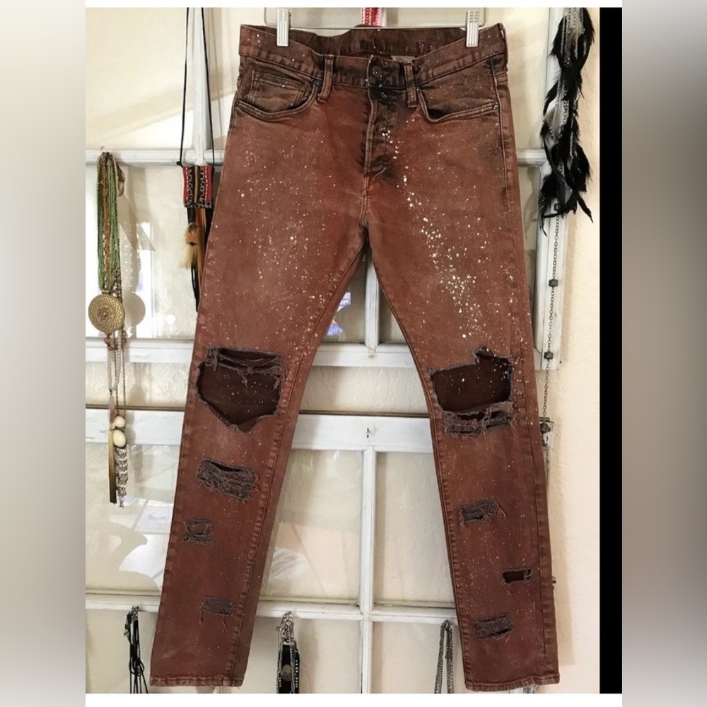 Vintage H&M Destroyed Acid Wash Bleached Jeans